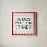 Welcome Christmas Sign IV by Jenaya Jackson. Shown in a crisp white glass frame for a clean and minimalist style. Available as an archival giclee rolled canvas, fine art paper, or poster print. SKU 36574a.
