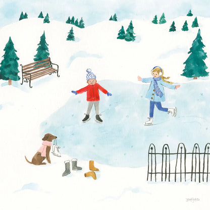 Winter Scene III by Jenaya Jackson. SKU 62104a. Archival Giclee Fine art print for wall decor.