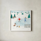 Winter Scene III by Jenaya Jackson. Shown in a crisp white glass frame for a clean and minimalist style. Available as an archival giclee rolled canvas, fine art paper, or poster print. SKU 62104a.