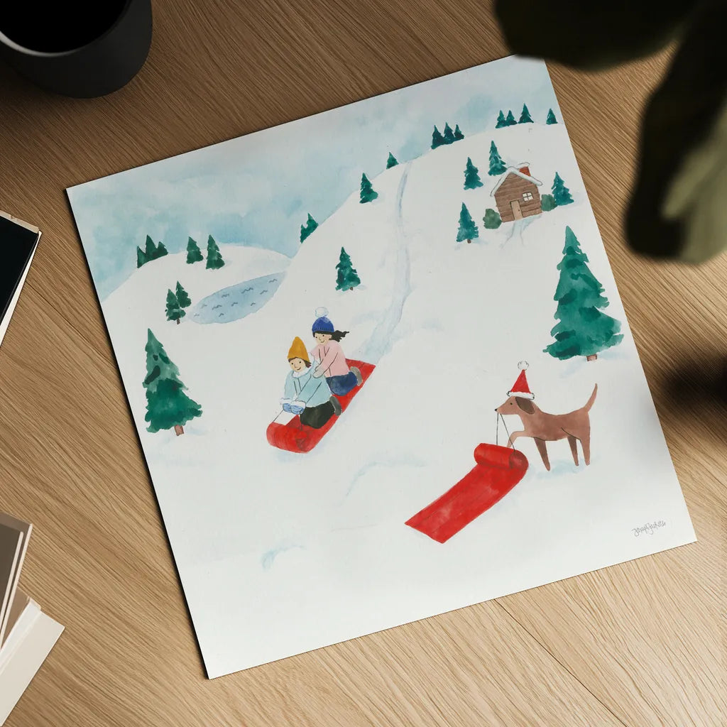 Winter Scene IV by Jenaya Jackson. Shown as a detailed flat fine art print, highlighting archival giclee quality. Available as an archival giclee rolled canvas, fine art paper, or poster print. SKU 62105a.