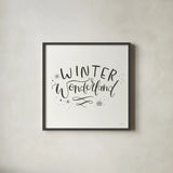 Winter Scene V by Jenaya Jackson. Shown in a sleek black glass frame for a contemporary gallery look. Available as an archival giclee rolled canvas, fine art paper, or poster print. SKU 62106a.