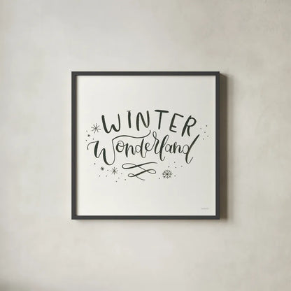 Winter Scene V by Jenaya Jackson. Shown in a sleek black glass frame for a contemporary gallery look. Available as an archival giclee rolled canvas, fine art paper, or poster print. SKU 62106a.