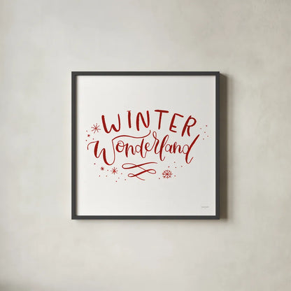 Winter Scene V by Jenaya Jackson. Shown in a sleek black glass frame for a contemporary gallery look. Available as an archival giclee rolled canvas, fine art paper, or poster print. SKU 64774a.