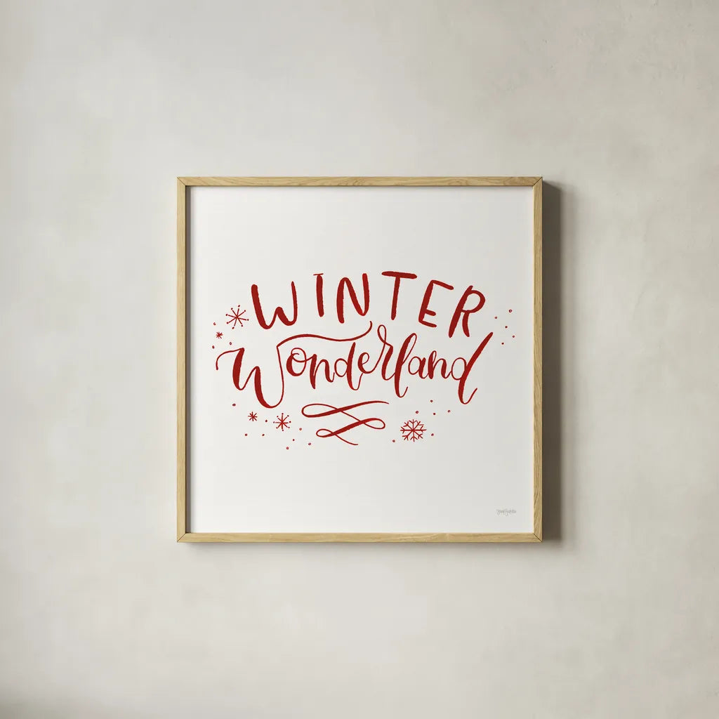 Winter Scene V by Jenaya Jackson. Shown in a natural wood glass frame for a timeless modern aesthetic. Available as an archival giclee rolled canvas, fine art paper, or poster print. SKU 64774a.