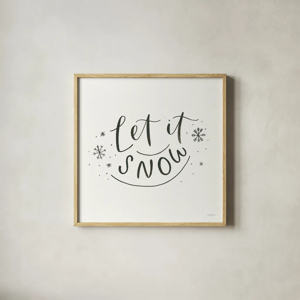 Winter Scene VI by Jenaya Jackson. Shown in a natural wood glass frame for a timeless modern aesthetic. Available as an archival giclee rolled canvas, fine art paper, or poster print. SKU 62107a.