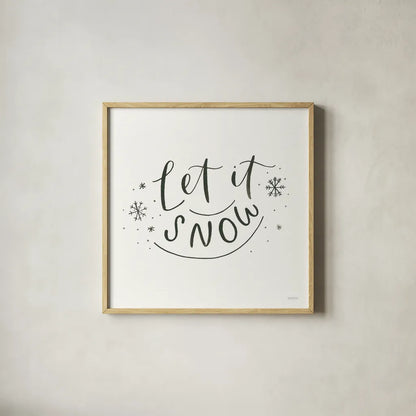 Winter Scene VI by Jenaya Jackson. Shown in a natural wood glass frame for a timeless modern aesthetic. Available as an archival giclee rolled canvas, fine art paper, or poster print. SKU 62107a.