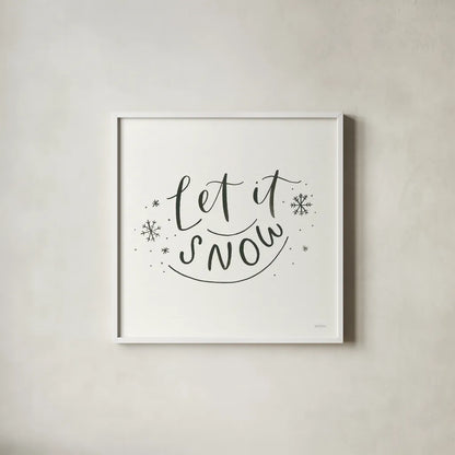 Winter Scene VI by Jenaya Jackson. Shown in a crisp white glass frame for a clean and minimalist style. Available as an archival giclee rolled canvas, fine art paper, or poster print. SKU 62107a.