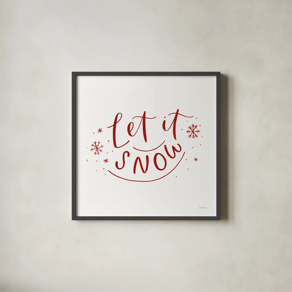 Winter Scene VI by Jenaya Jackson. Shown in a sleek black glass frame for a contemporary gallery look. Available as an archival giclee rolled canvas, fine art paper, or poster print. SKU 64775a.