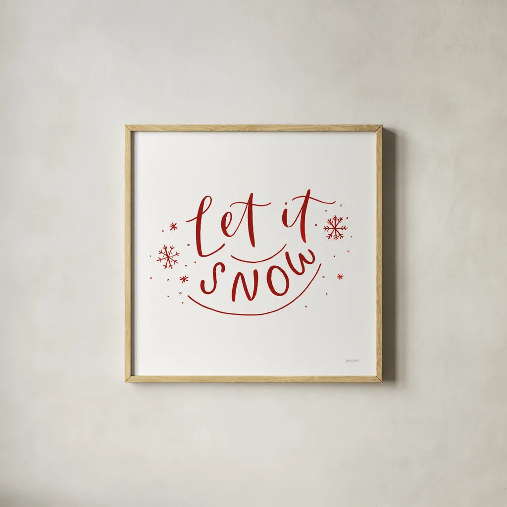 Winter Scene VI by Jenaya Jackson. Shown in a natural wood glass frame for a timeless modern aesthetic. Available as an archival giclee rolled canvas, fine art paper, or poster print. SKU 64775a.