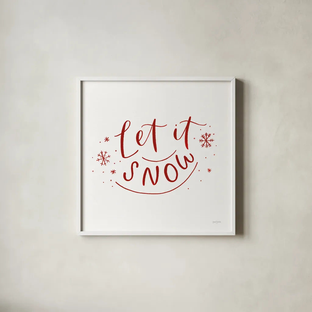 Winter Scene VI by Jenaya Jackson. Shown in a crisp white glass frame for a clean and minimalist style. Available as an archival giclee rolled canvas, fine art paper, or poster print. SKU 64775a.