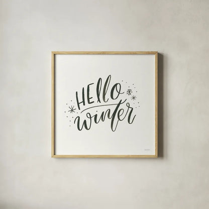 Winter Scene VII by Jenaya Jackson. Shown in a natural wood glass frame for a timeless modern aesthetic. Available as an archival giclee rolled canvas, fine art paper, or poster print. SKU 62108a.