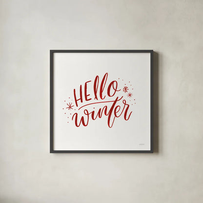 Winter Scene VII by Jenaya Jackson. Shown in a sleek black glass frame for a contemporary gallery look. Available as an archival giclee rolled canvas, fine art paper, or poster print. SKU 64776a.