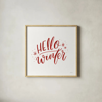 Winter Scene VII by Jenaya Jackson. Shown in a natural wood glass frame for a timeless modern aesthetic. Available as an archival giclee rolled canvas, fine art paper, or poster print. SKU 64776a.