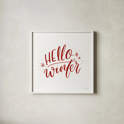 Winter Scene VII by Jenaya Jackson. Shown in a crisp white glass frame for a clean and minimalist style. Available as an archival giclee rolled canvas, fine art paper, or poster print. SKU 64776a.