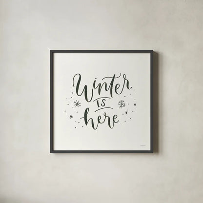 Winter Scene VIII by Jenaya Jackson. Shown in a sleek black glass frame for a contemporary gallery look. Available as an archival giclee rolled canvas, fine art paper, or poster print. SKU 62109a.