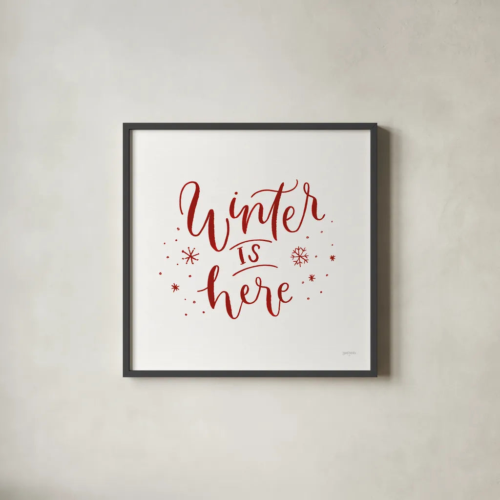 Winter Scene VIII by Jenaya Jackson. Shown in a sleek black glass frame for a contemporary gallery look. Available as an archival giclee rolled canvas, fine art paper, or poster print. SKU 64777a.