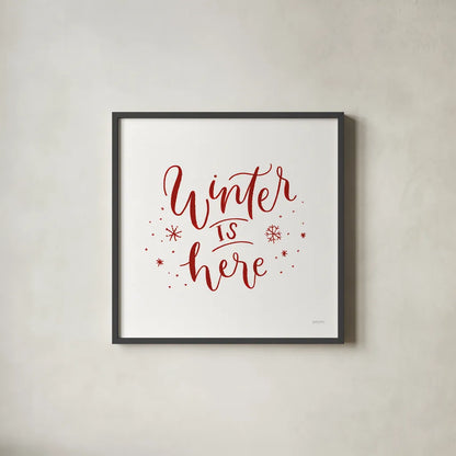 Winter Scene VIII by Jenaya Jackson. Shown in a sleek black glass frame for a contemporary gallery look. Available as an archival giclee rolled canvas, fine art paper, or poster print. SKU 64777a.