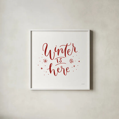 Winter Scene VIII by Jenaya Jackson. Shown in a crisp white glass frame for a clean and minimalist style. Available as an archival giclee rolled canvas, fine art paper, or poster print. SKU 64777a.