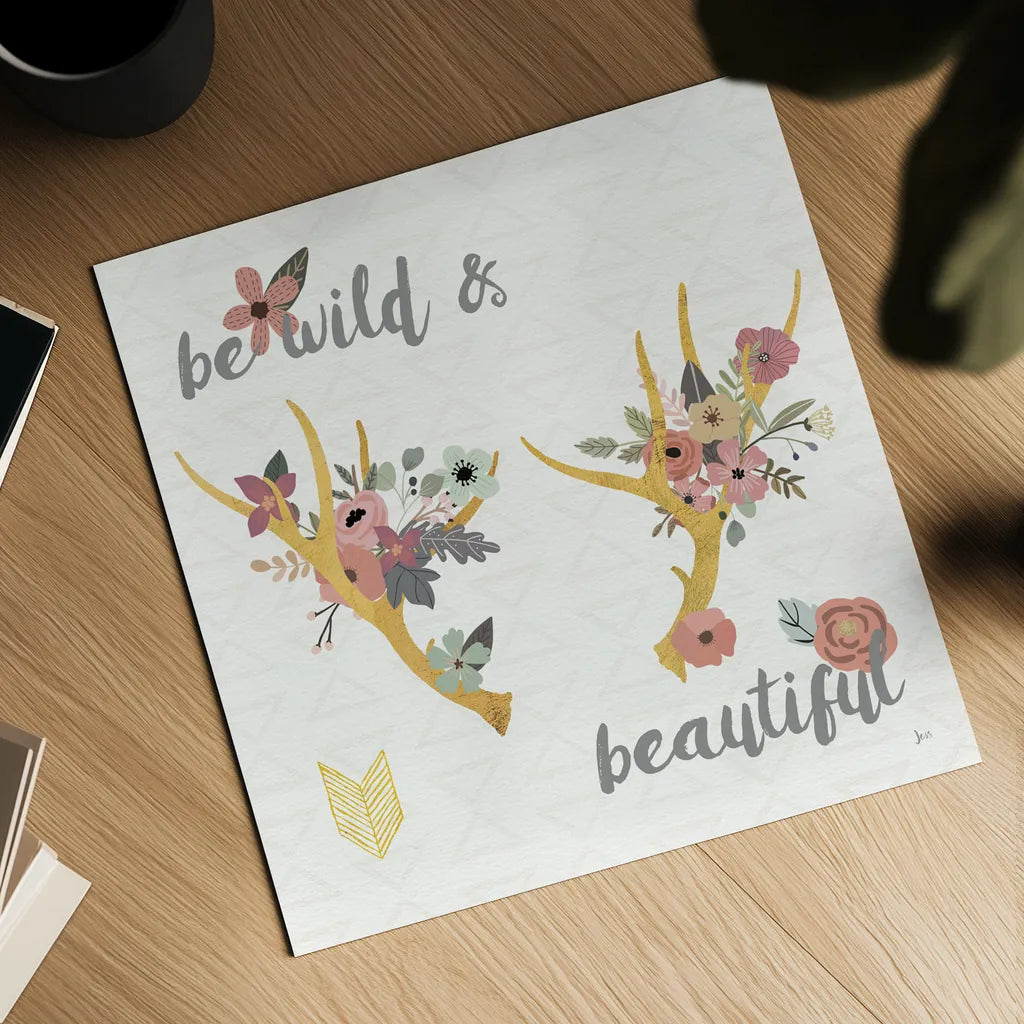 Boho Beauty I Pastel by Jess Aiken. Shown as a detailed flat fine art print, highlighting archival giclee quality. Available as an archival giclee rolled canvas, fine art paper, or poster print. SKU 49907a.