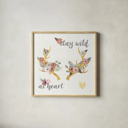 Boho Beauty II Pastel by Jess Aiken. Shown in a natural wood glass frame for a timeless modern aesthetic. Available as an archival giclee rolled canvas, fine art paper, or poster print. SKU 49908a.