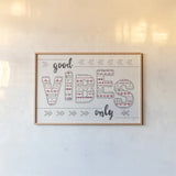 Boho Quotes III Pink Gray by Jess Aiken. shown as a paper print in a natural frame. Available as a archival giclee rolled canvas, fine art paper, or poster print. SKU 67018i.
