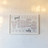 Boho Quotes III Pink Gray by Jess Aiken. shown as a paper print in a white frame. Available as a archival giclee rolled canvas, fine art paper, or poster print. SKU 67018i.
