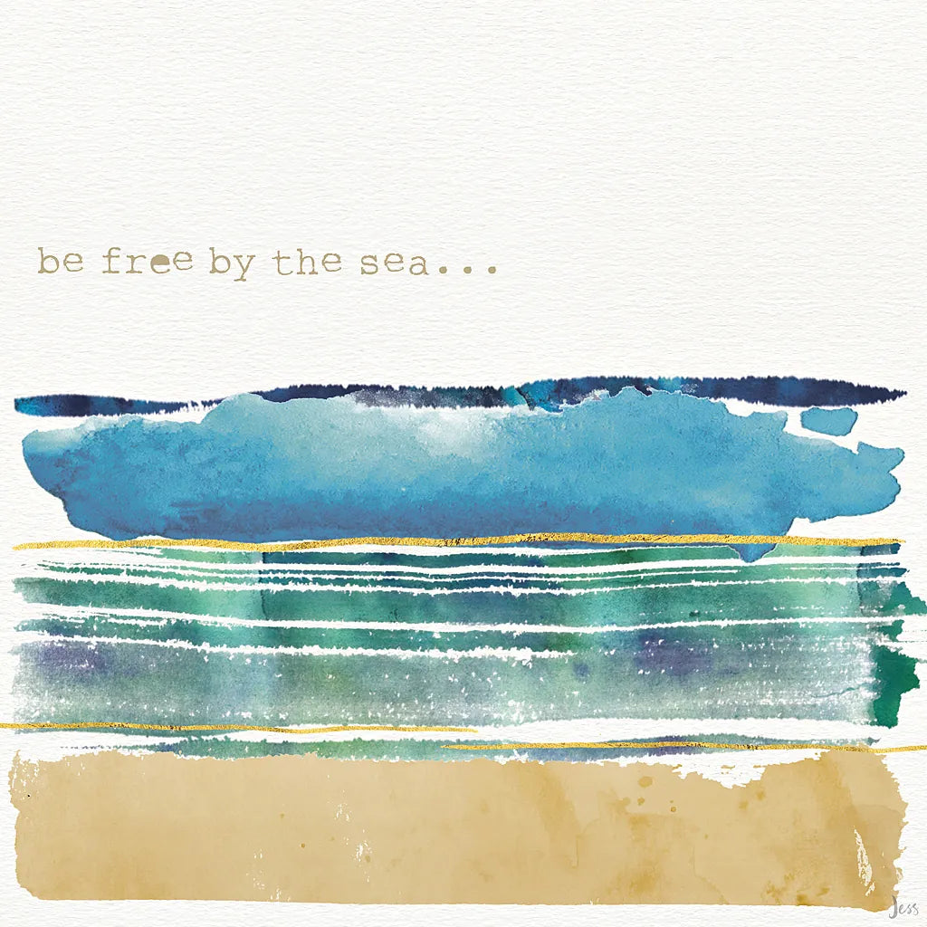 By the Sea I by Jess Aiken. SKU 21091a. Archival Giclee Fine art print for wall decor.