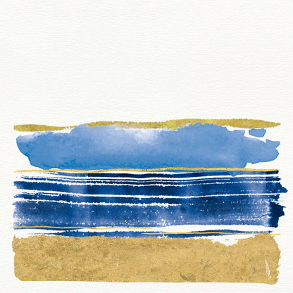 By the Sea I Blue by Jess Aiken. SKU 93884a. Archival Giclee Fine art print for wall decor.