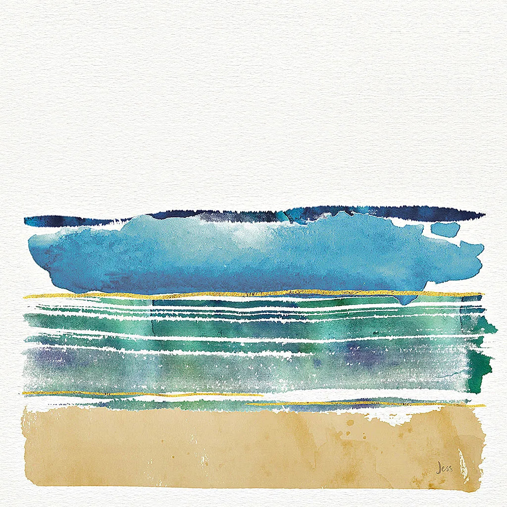 By the Sea I no Words by Jess Aiken. SKU 21205a. Archival Giclee Fine art print for wall decor.