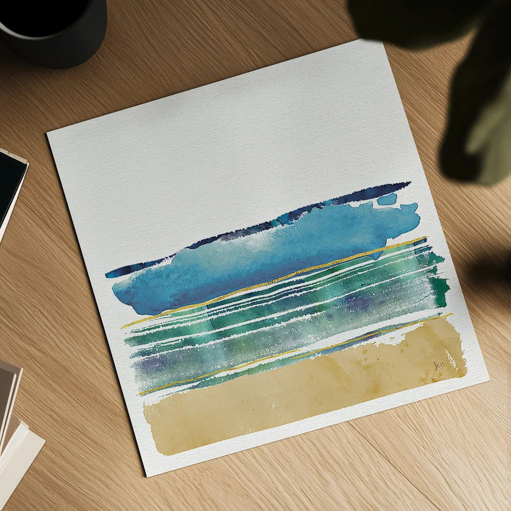 By the Sea I no Words by Jess Aiken. Shown as a detailed flat fine art print, highlighting archival giclee quality. Available as an archival giclee rolled canvas, fine art paper, or poster print. SKU 21205a.