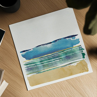 By the Sea I no Words by Jess Aiken. Shown as a detailed flat fine art print, highlighting archival giclee quality. Available as an archival giclee rolled canvas, fine art paper, or poster print. SKU 21205a.