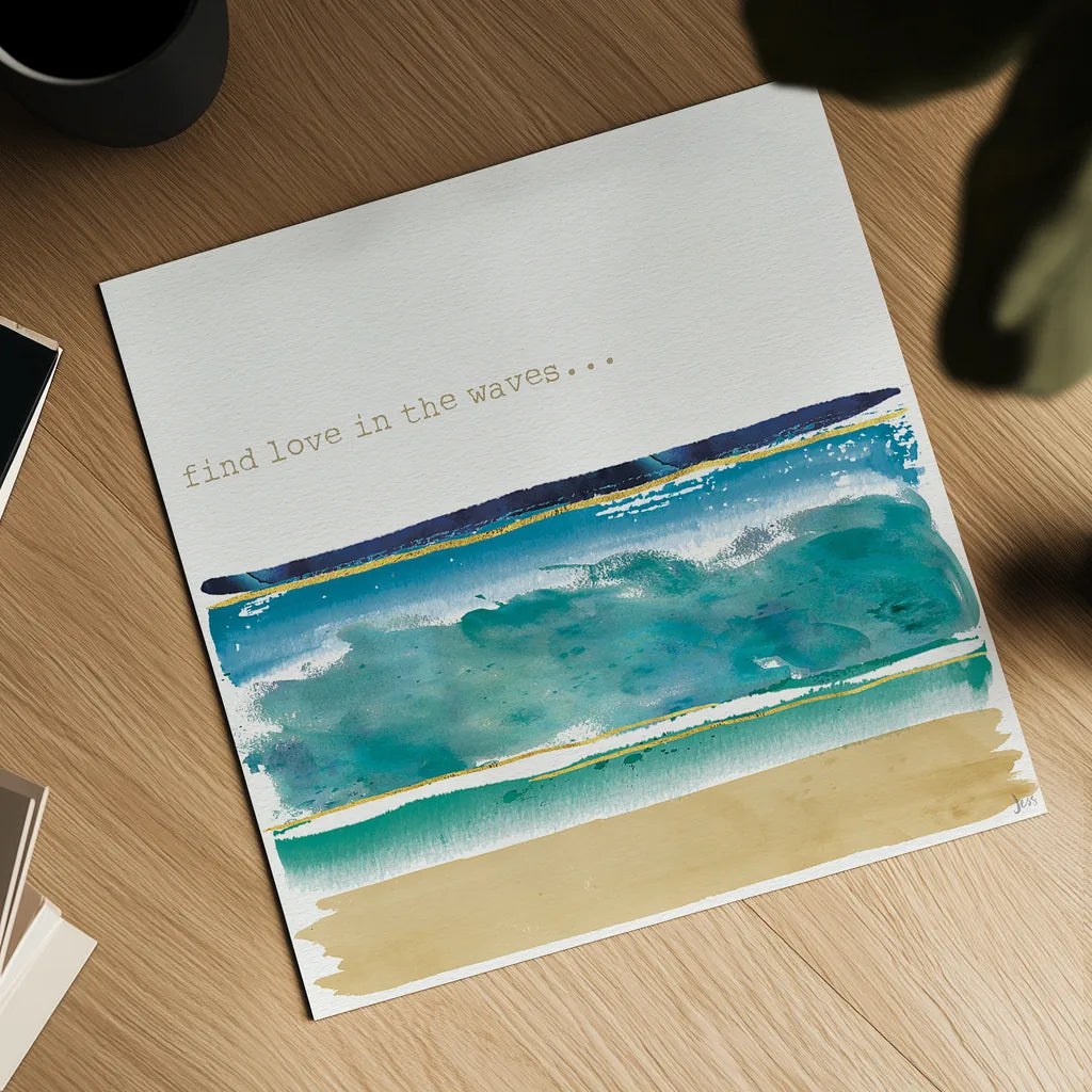 By the Sea II by Jess Aiken. Shown as a detailed flat fine art print, highlighting archival giclee quality. Available as an archival giclee rolled canvas, fine art paper, or poster print. SKU 21092a.