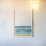 By the Sea II no Words v2 Crop by Jess Aiken. shown as a paper print in a white frame. Available as a archival giclee rolled canvas, fine art paper, or poster print. SKU 46989h.