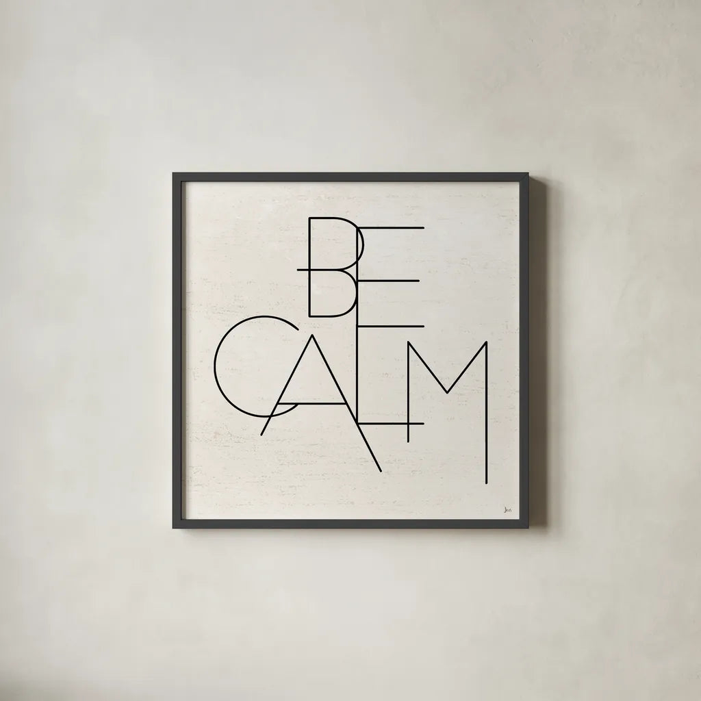 Calm I by Jess Aiken. Shown in a sleek black glass frame for a contemporary gallery look. Available as an archival giclee rolled canvas, fine art paper, or poster print. SKU 67531a.