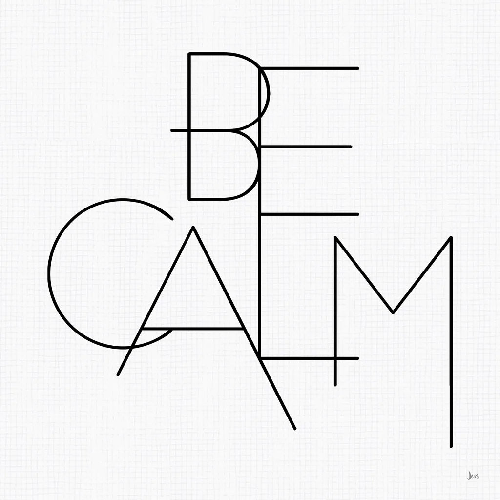 Calm I White by Jess Aiken. SKU 68936a. Archival Giclee Fine art print for wall decor.