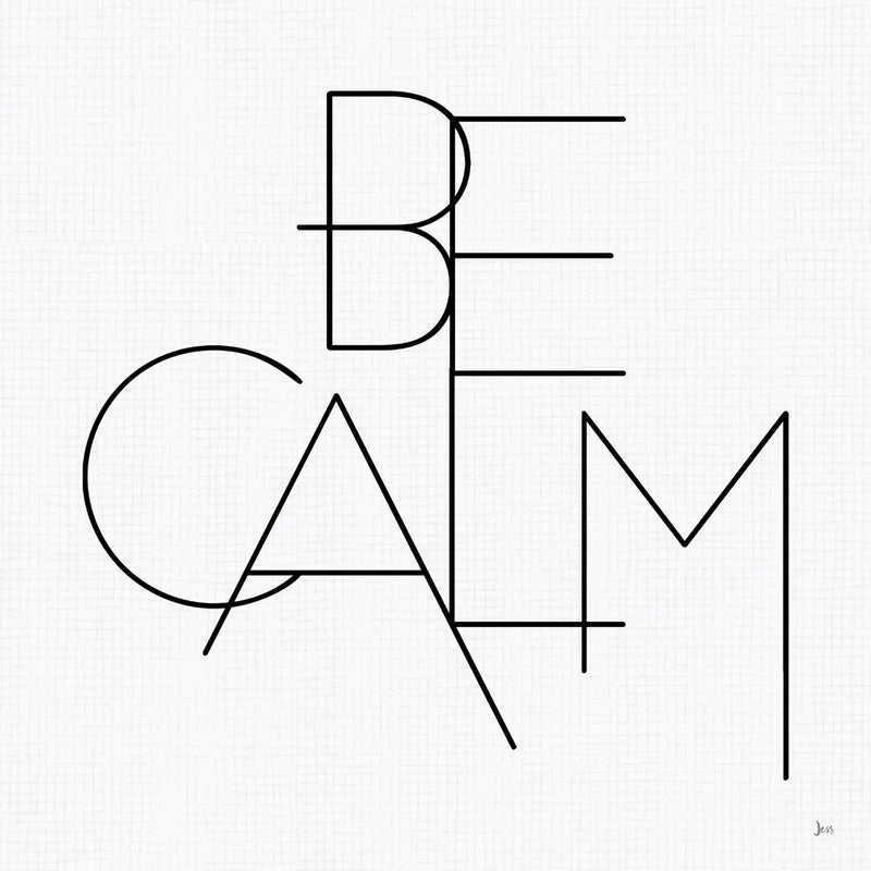Calm I White by Jess Aiken. SKU 68936a. Archival Giclee Fine art print for wall decor.