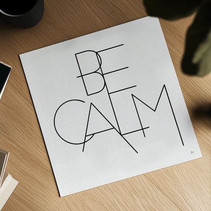 Calm I White by Jess Aiken. Shown as a detailed flat fine art print, highlighting archival giclee quality. Available as an archival giclee rolled canvas, fine art paper, or poster print. SKU 68936a.