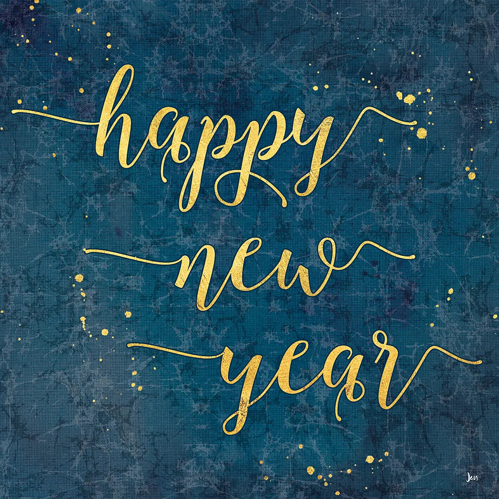 Coastal Lace Happy New Year by Jess Aiken. SKU 39393a. Archival Giclee Fine art print for wall decor.