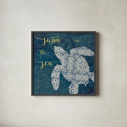 Coastal Lace VI by Jess Aiken. Shown in a sleek black glass frame for a contemporary gallery look. Available as an archival giclee rolled canvas, fine art paper, or poster print. SKU 22557a.