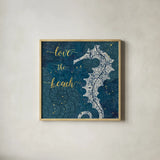 Coastal Lace VII by Jess Aiken. Shown in a natural wood glass frame for a timeless modern aesthetic. Available as an archival giclee rolled canvas, fine art paper, or poster print. SKU 22558a.
