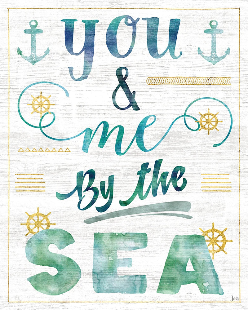 Coastal Words II on Wood by Jess Aiken