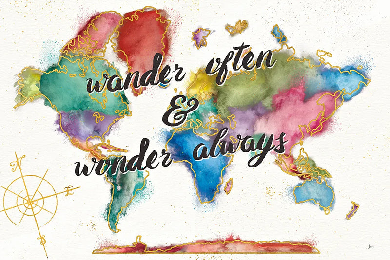 Colorful World I by Jess Aiken. SKU 28769i. Archival Giclee Fine art print for wall decor.