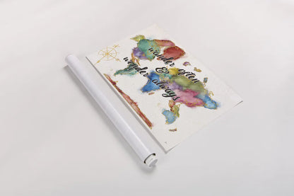 Colorful World I by Jess Aiken. shown as a rolled paper print. Available as archival giclee rolled canvas, fine art paper, or poster print. SKU 28769i.