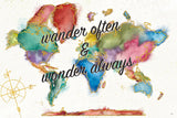 Colorful World I Font by Jess Aiken. SKU 30800i. Archival Giclee Fine art print for wall decor.