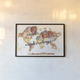 Colorful World I Neutral by Jess Aiken. shown as a paper print in a black flame. Available as a archival giclee rolled canvas, fine art paper, or poster print. SKU 67055i.