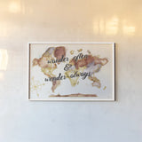 Colorful World I Neutral by Jess Aiken. shown as a paper print in a white frame. Available as a archival giclee rolled canvas, fine art paper, or poster print. SKU 67055i.