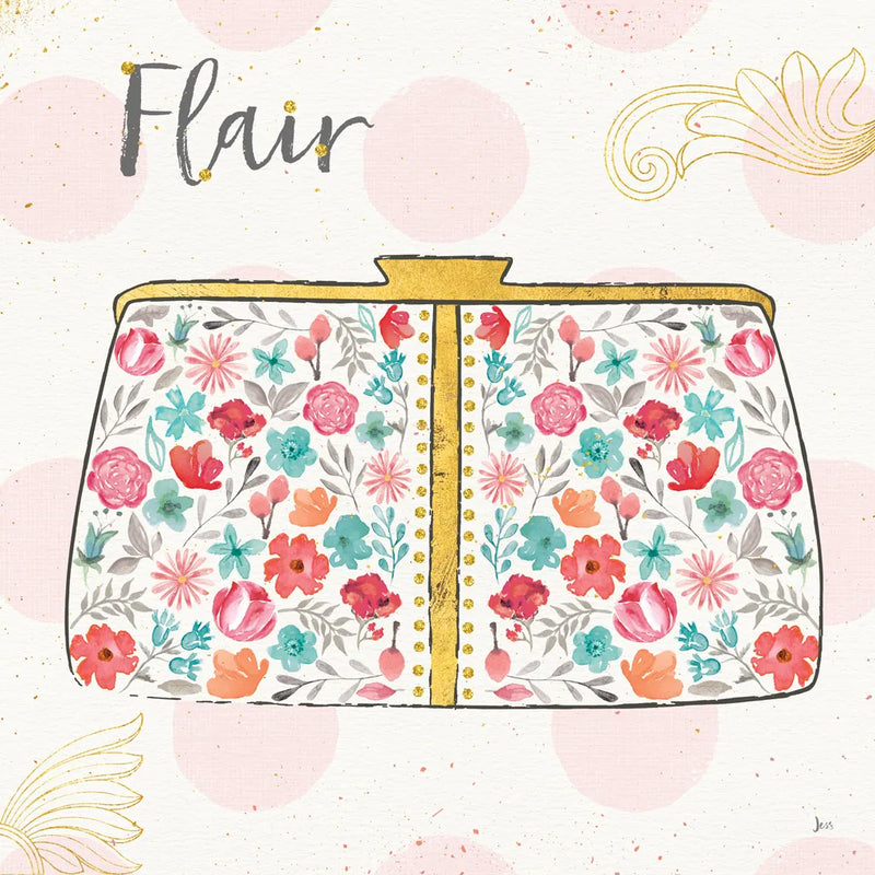 Fashion Blooms I by Jess Aiken. SKU 25997a. Archival Giclee Fine art print for wall decor.
