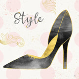 Fashion Blooms I Black by Jess Aiken. SKU 45817a. Archival Giclee Fine art print for wall decor.