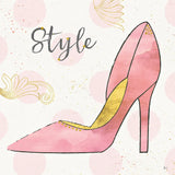 Fashion Blooms I Pink by Jess Aiken. SKU 45813a. Archival Giclee Fine art print for wall decor.