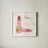 Fashion Blooms III Pink by Jess Aiken. Shown in a crisp white glass frame for a clean and minimalist style. Available as an archival giclee rolled canvas, fine art paper, or poster print. SKU 45815a.
